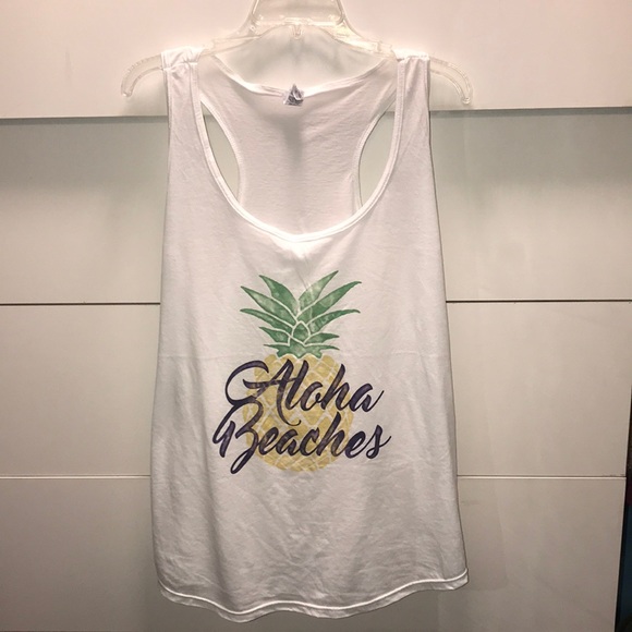 Aloha Beaches White Tank - Picture 1 of 2